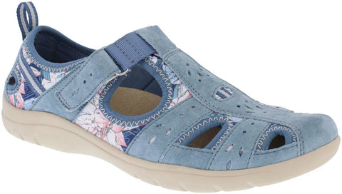Free Spirit Cleveland Blue Multi Womens Casual Touch Fastening Suede Shoes