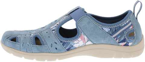 Free Spirit Cleveland Blue Multi Womens Casual Touch Fastening Suede Shoes