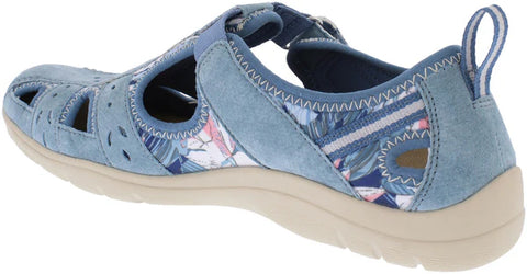 Free Spirit Cleveland Blue Multi Womens Casual Touch Fastening Suede Shoes