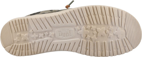 Hey Dude Wally Palm Jute Burnt Olive/Ginger Brown Men's Slip On Textile Shoes
