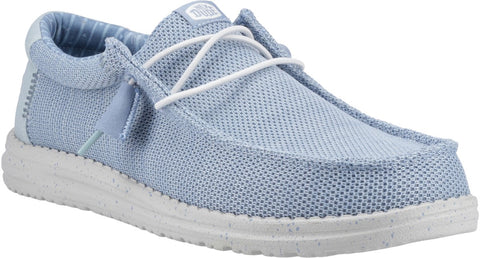 Hey Dude Wally Stretch Sox Blue Men's Slip On Canvas Shoes