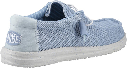 Hey Dude Wally Stretch Sox Blue Men's Slip On Canvas Shoes