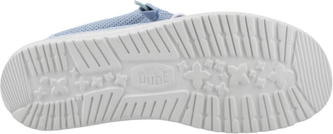 Hey Dude Wally Stretch Sox Blue Men's Slip On Canvas Shoes