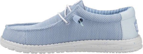Hey Dude Wally Stretch Sox Blue Men's Slip On Canvas Shoes