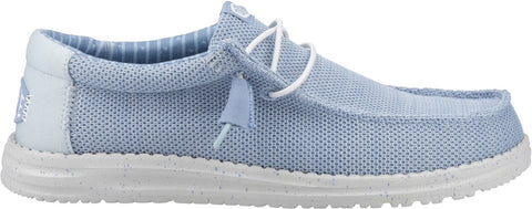 Hey Dude Wally Stretch Sox Blue Men's Slip On Canvas Shoes