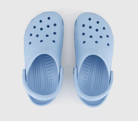 Crocs Classic Clog Blue Calcite Kids Boys Girls Croslite Casual Comfy Lightweight Beach Slip On Shoes