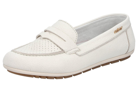 Rieker 43862-80 White Womens Casual Comfort Slip On Shoes