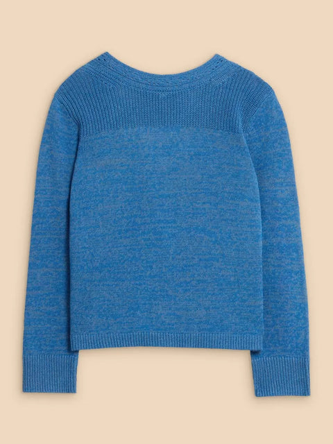 White Stuff Heather Jumper Mid Blue