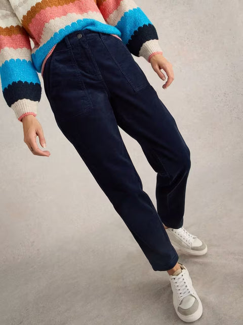 White Stuff Twister Cord Trouser Dark Navy