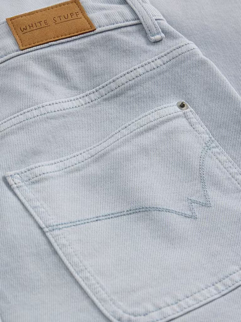 White Stuff Tia Light Blue Wide Leg Crop Jean