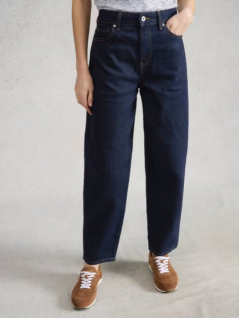 White Stuff Aubrey Dark Denim Barrel Leg Jeans