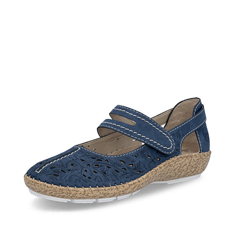 Rieker 44872-14 Jeans Womens Casual Comfort Touch Fastening Leather Shoes