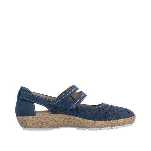 Rieker 44872-14 Jeans Womens Casual Comfort Touch Fastening Leather Shoes