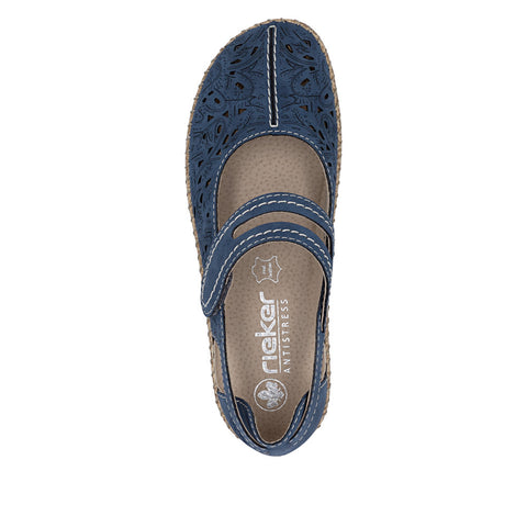 Rieker 44872-14 Jeans Womens Casual Comfort Touch Fastening Leather Shoes