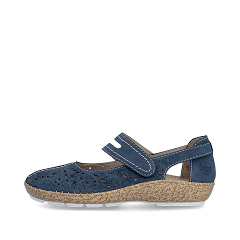 Rieker 44872-14 Jeans Womens Casual Comfort Touch Fastening Leather Shoes