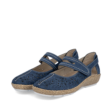 Rieker 44872-14 Jeans Womens Casual Comfort Touch Fastening Leather Shoes