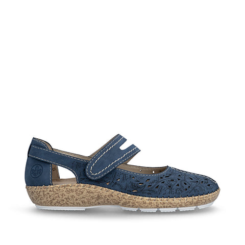Rieker 44872-14 Jeans Womens Casual Comfort Touch Fastening Leather Shoes