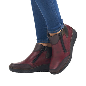 Rieker 48754-35 Red Womens Casual Comfort Ankle Boots