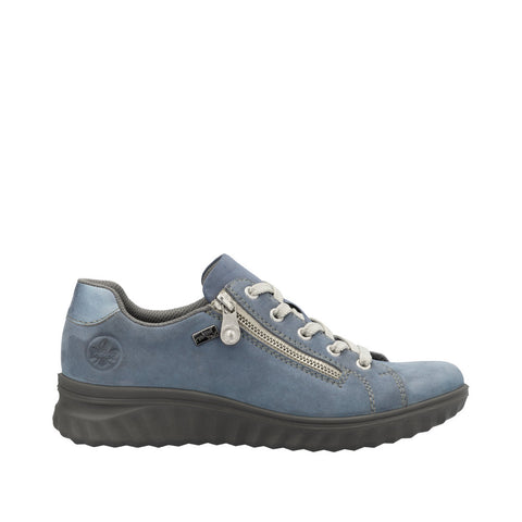 Rieker 59000-10 Blue Womens Rieker Casual Comfort Lace Up Zip Up Shoes