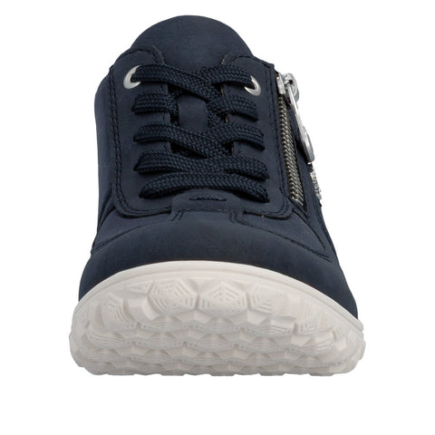 Rieker 59501-14 Pazifik Blue Womens Casual Comfort Lace Up Zip Up Wide Fit Shoes
