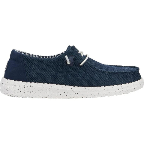 Hey Dude Wendy Stretch Sox Navy Women's Slip On Relaxed Fit Shoes