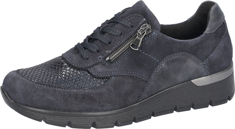 Waldlaufer 626K02 609 519 K-Ramona Order Posterstr Classi Notte Marine Womens K Fitting Lace Up Zip Up Shoes