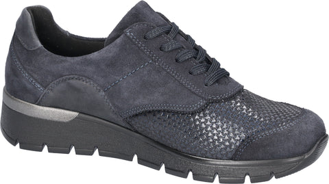 Waldlaufer 626K02 609 519 K-Ramona Order Posterstr Classi Notte Marine Womens K Fitting Lace Up Zip Up Shoes