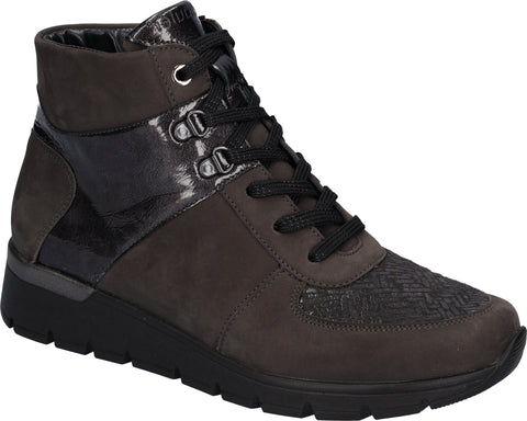 Waldlaufer 626K82 300 052 K-Ramona Denver Peru-Str Taipei Carbon Womens K Fitting Lace Up Zip Up Ankle Boots