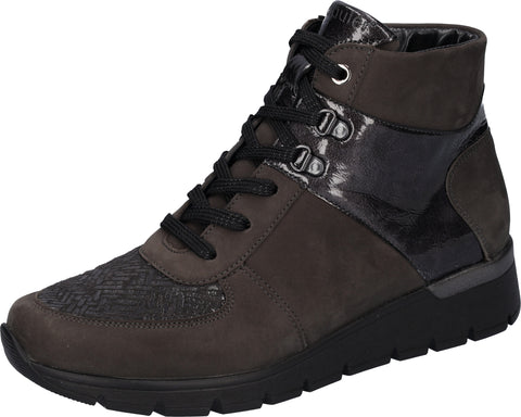 Waldlaufer 626K82 300 052 K-Ramona Denver Peru-Str Taipei Carbon Womens K Fitting Lace Up Zip Up Ankle Boots