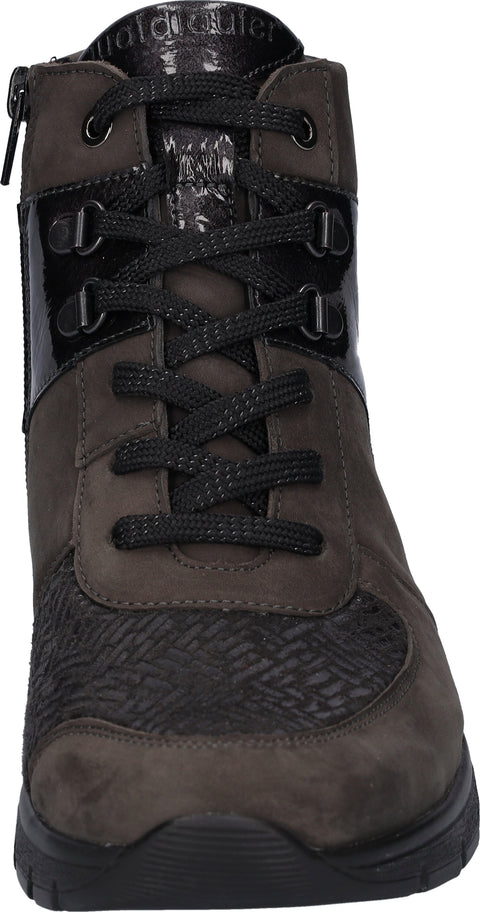 Waldlaufer 626K82 300 052 K-Ramona Denver Peru-Str Taipei Carbon Womens K Fitting Lace Up Zip Up Ankle Boots