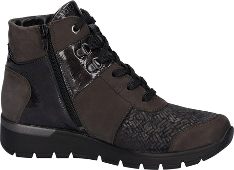 Waldlaufer 626K82 300 052 K-Ramona Denver Peru-Str Taipei Carbon Womens K Fitting Lace Up Zip Up Ankle Boots