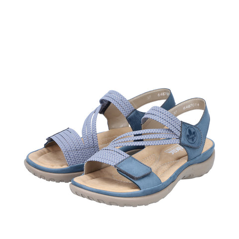 Rieker 64870-14 Jeans Womens Casual Comfort Touch Fastening Sling Back Sandals