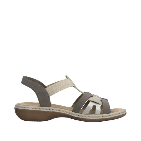 Rieker 65918-64 Beige Womens Casual Comfort Slingback Sandals