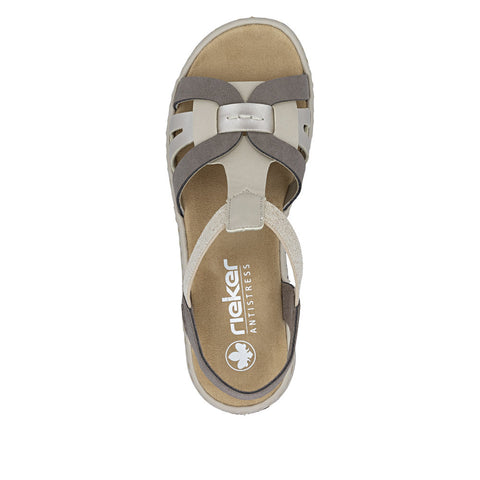 Rieker 65918-64 Beige Womens Casual Comfort Slingback Sandals