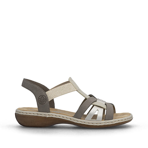 Rieker 65918-64 Beige Womens Casual Comfort Slingback Sandals