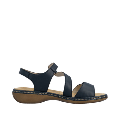 Rieker 659C7-16 Pazific Womens Casual Comfort Touch Fastening Sling Back Leather Sandals