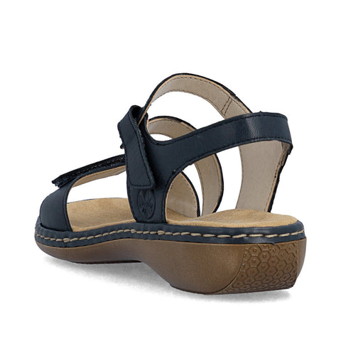 Rieker 659C7-16 Pazific Womens Casual Comfort Touch Fastening Sling Back Leather Sandals