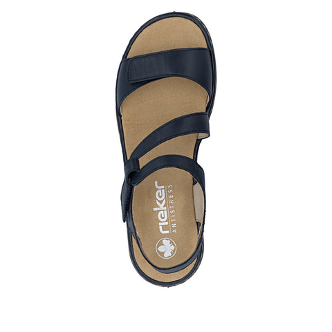 Rieker 659C7-16 Pazific Womens Casual Comfort Touch Fastening Sling Back Leather Sandals