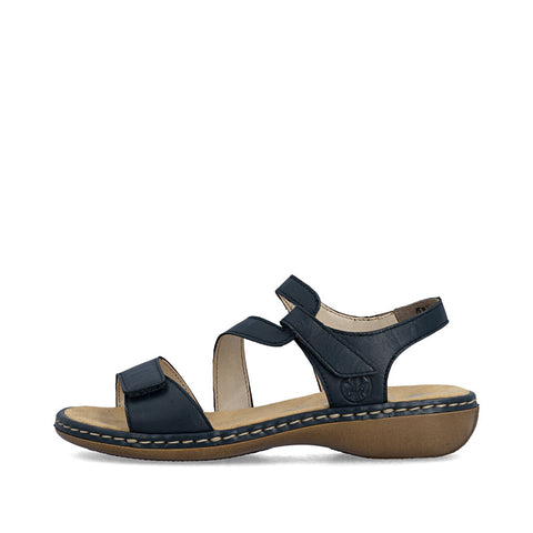Rieker 659C7-16 Pazific Womens Casual Comfort Touch Fastening Sling Back Leather Sandals