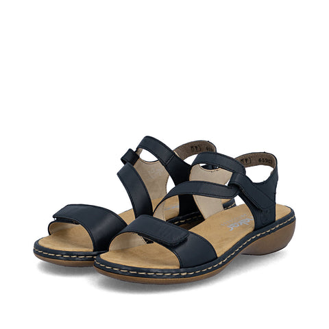 Rieker 659C7-16 Pazific Womens Casual Comfort Touch Fastening Sling Back Leather Sandals