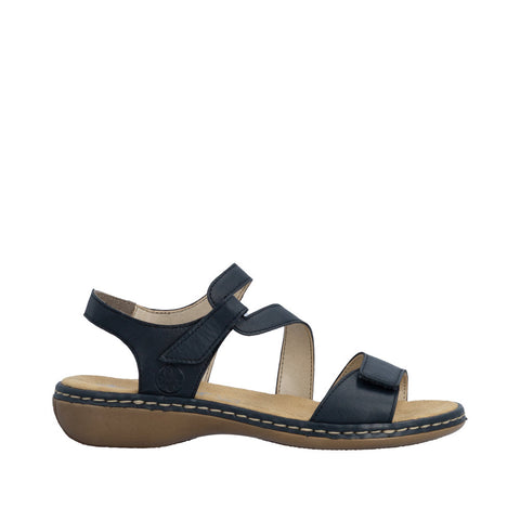 Rieker 659C7-16 Pazific Womens Casual Comfort Touch Fastening Sling Back Leather Sandals