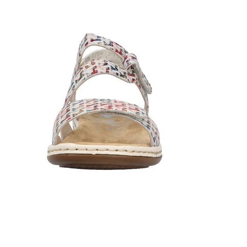 Rieker 659C7-94 Multi Womens Casual Comfort Touch Fastening Sling Back Sandals