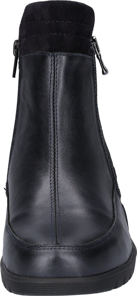 Waldlaufer 675803 311 386 K-Kamela Navy Womens Wide Fitting Ankle Boots