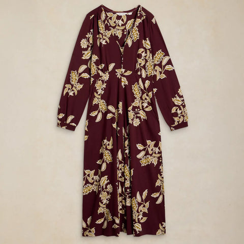 White Stuff Plum Multi Megan Jersey Dress
