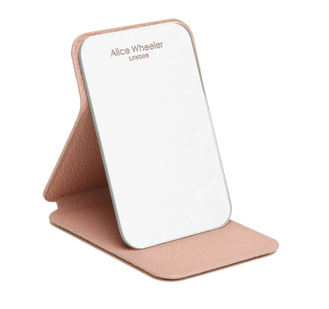 Alice Wheeler Mini Folding Mirror Pink