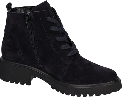 Waldlaufer 716807 195 194 H-Luise Navy Womens Wide Fitting Ankle Boots