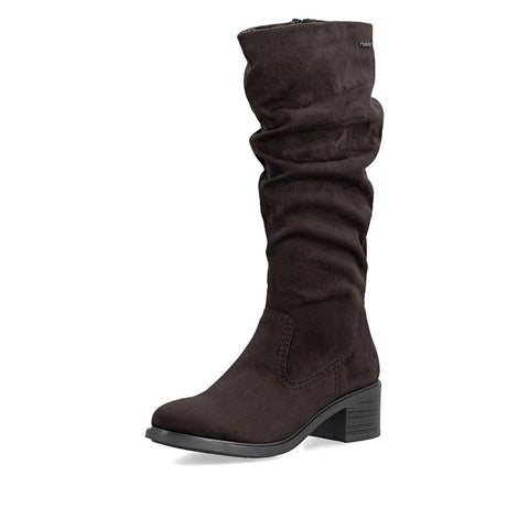 Rieker 74192-25 Brown Womens Casual Comfort Zip Up Knee High Boots