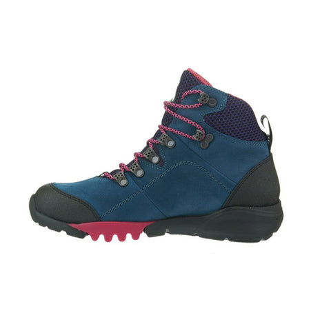 Waldlaufer Womens 787971 406 124 Womens H-Amiata Gummi Schwarz Walli Lago Lila Purple Lace Up Waterproof Walking Shoes