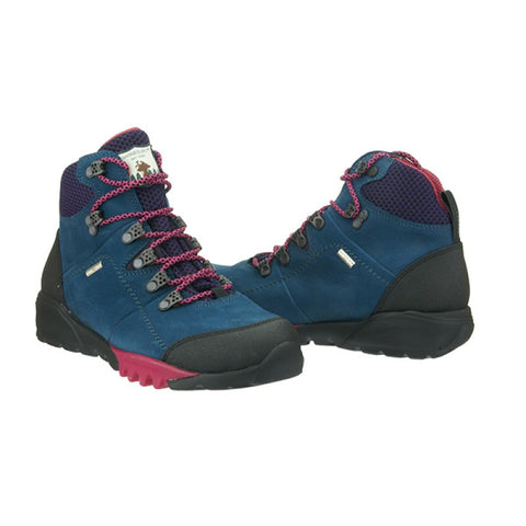 Waldlaufer Womens 787971 406 124 Womens H-Amiata Gummi Schwarz Walli Lago Lila Purple Lace Up Waterproof Walking Shoes