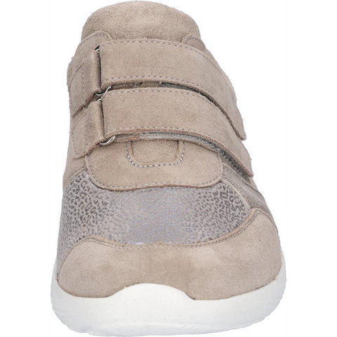 Waldlaufer 815M30 302 201 M-Ira Eclis Grey Stein Womens M Fitting Leather Touch Fastening Shoes